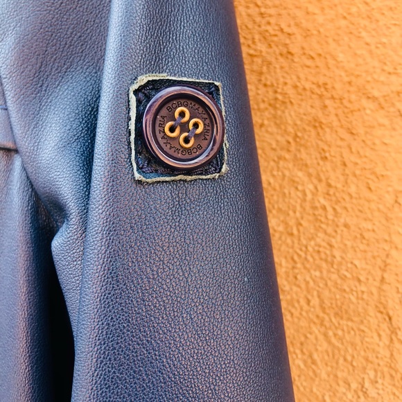 🔥SOLD🔥 Leather Blue Cropped Hoodie Jacket - Picture 7 of 14